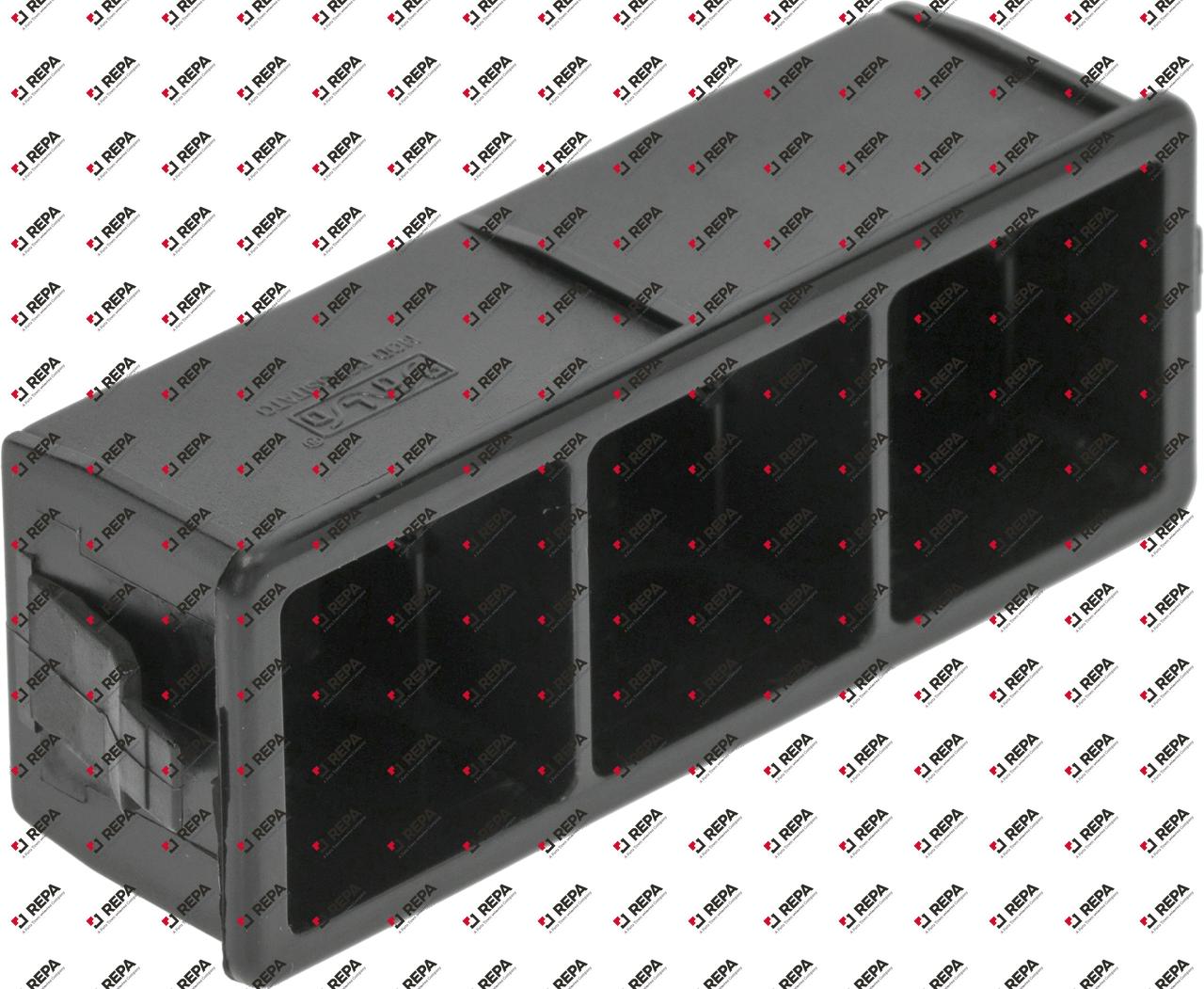 Elementträger 3-fach Einbaumaß 28,5x77,5mm schwarz