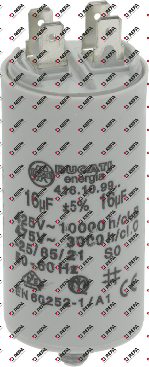 operating capacitor capacity 16µF 450V 