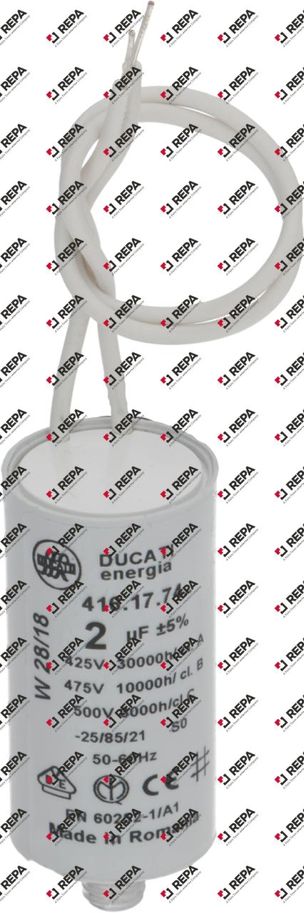 Condensatore 2µF 425V plastica M8
