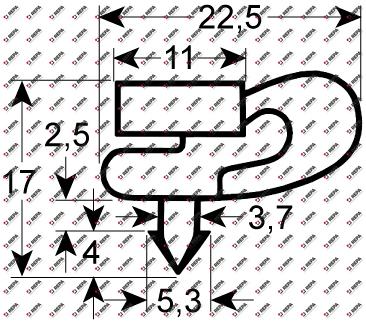 Kältedichtung Profil 9161 B 420 mm L 780 mm