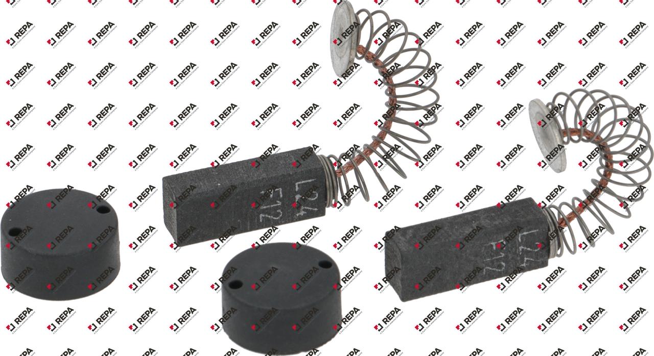 Motor carbon brush set H 8mm L 22mm W 6mm