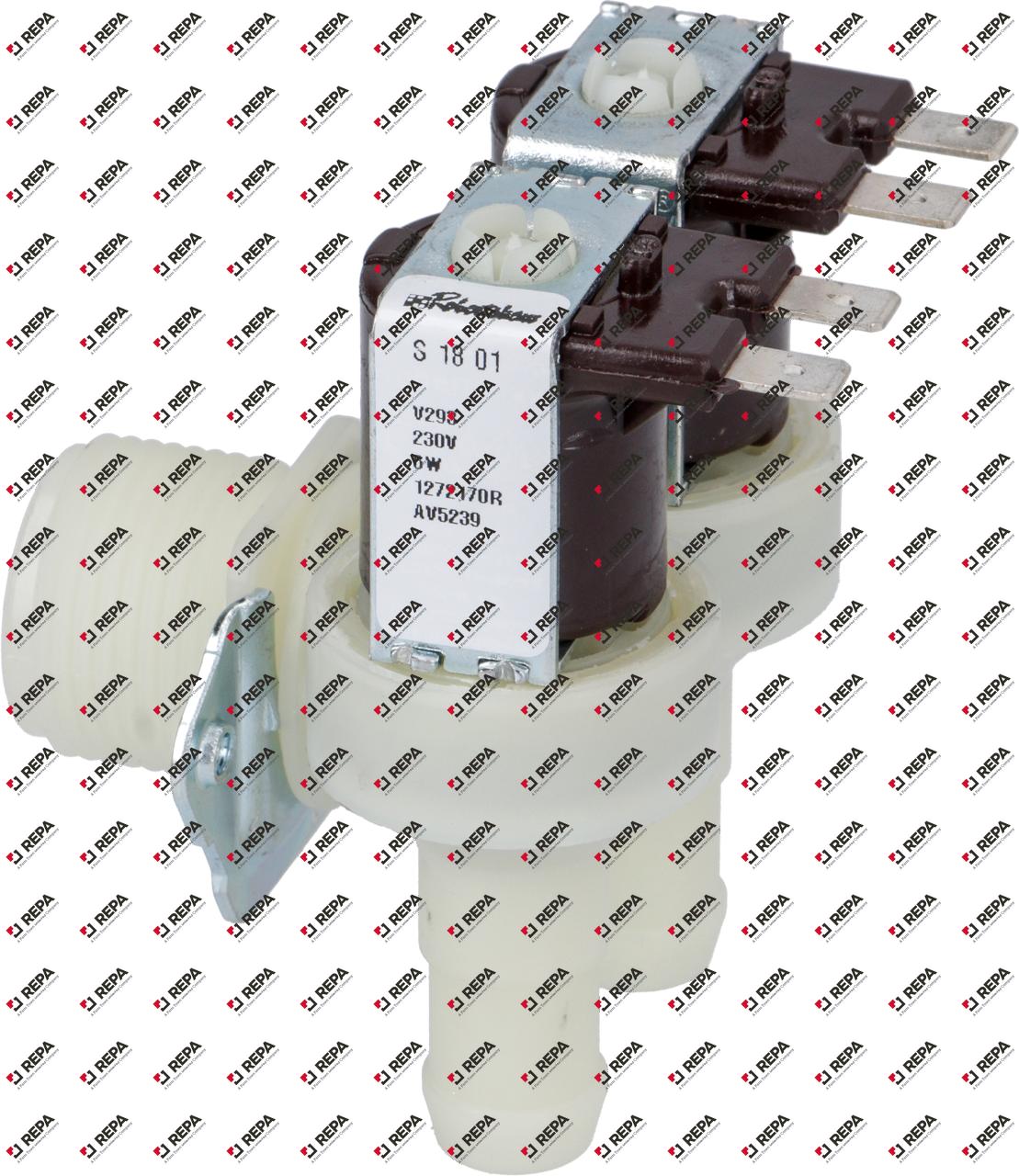 solenoid valve double angled 230VAC inlet 3/4"