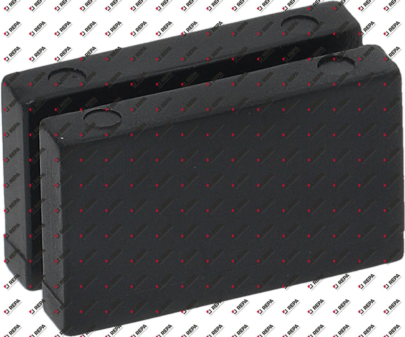Stop fortelescopic rail L 20 mm plastic H 12 mm