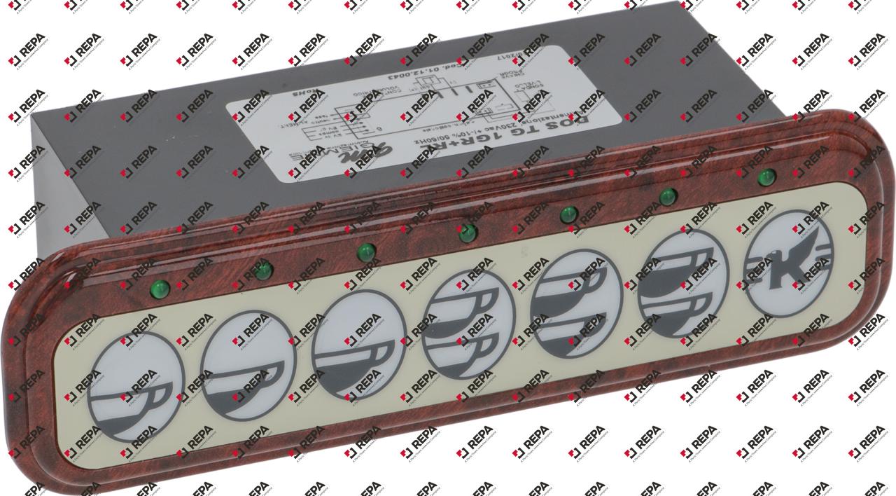 keypad unit buttons 7 brown type DOS TG 1GR+RL
