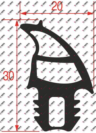 Door seal profile 2736 W 510 mm L 763 mm 10-11