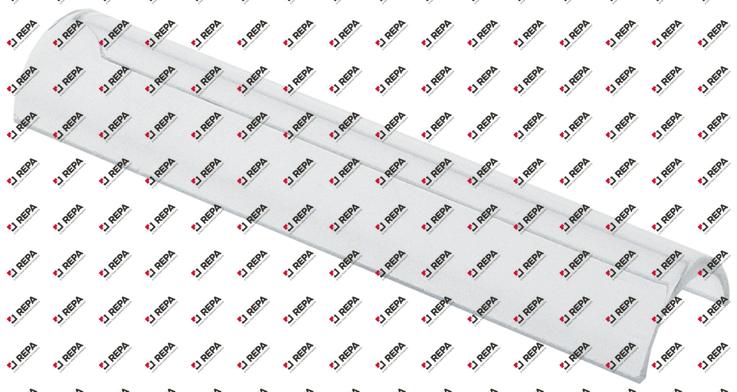 lamp glass L 135mm W 30mm 3 half-round