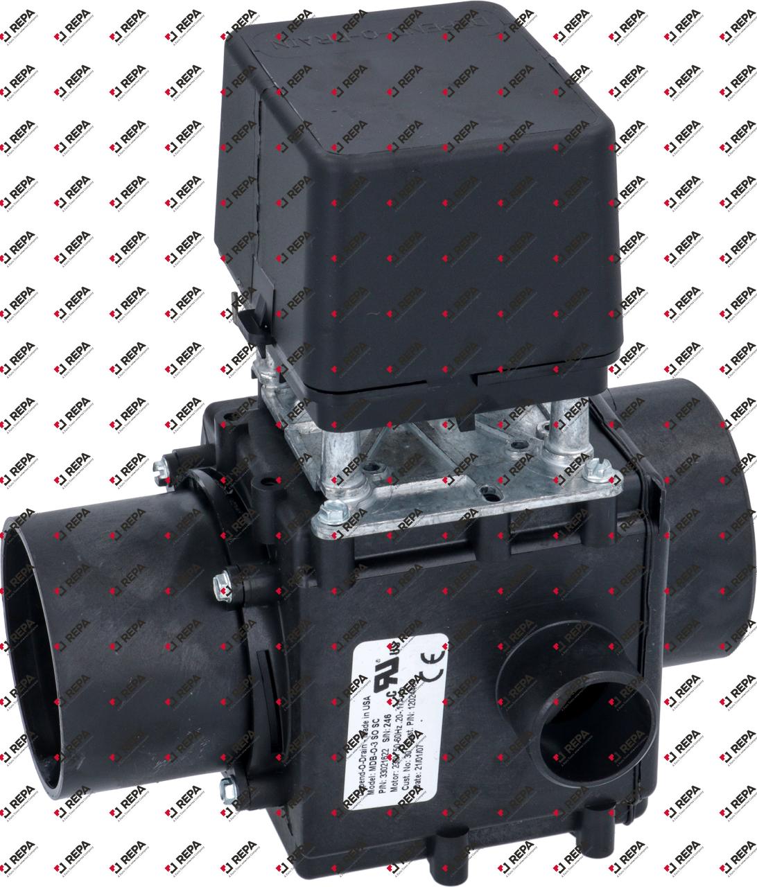 Ablaufmagnetventil 230 V Eingang 80 mm