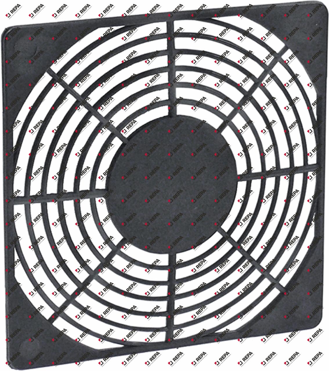 grille ventilateur L 120mm lar. 120mm plastique