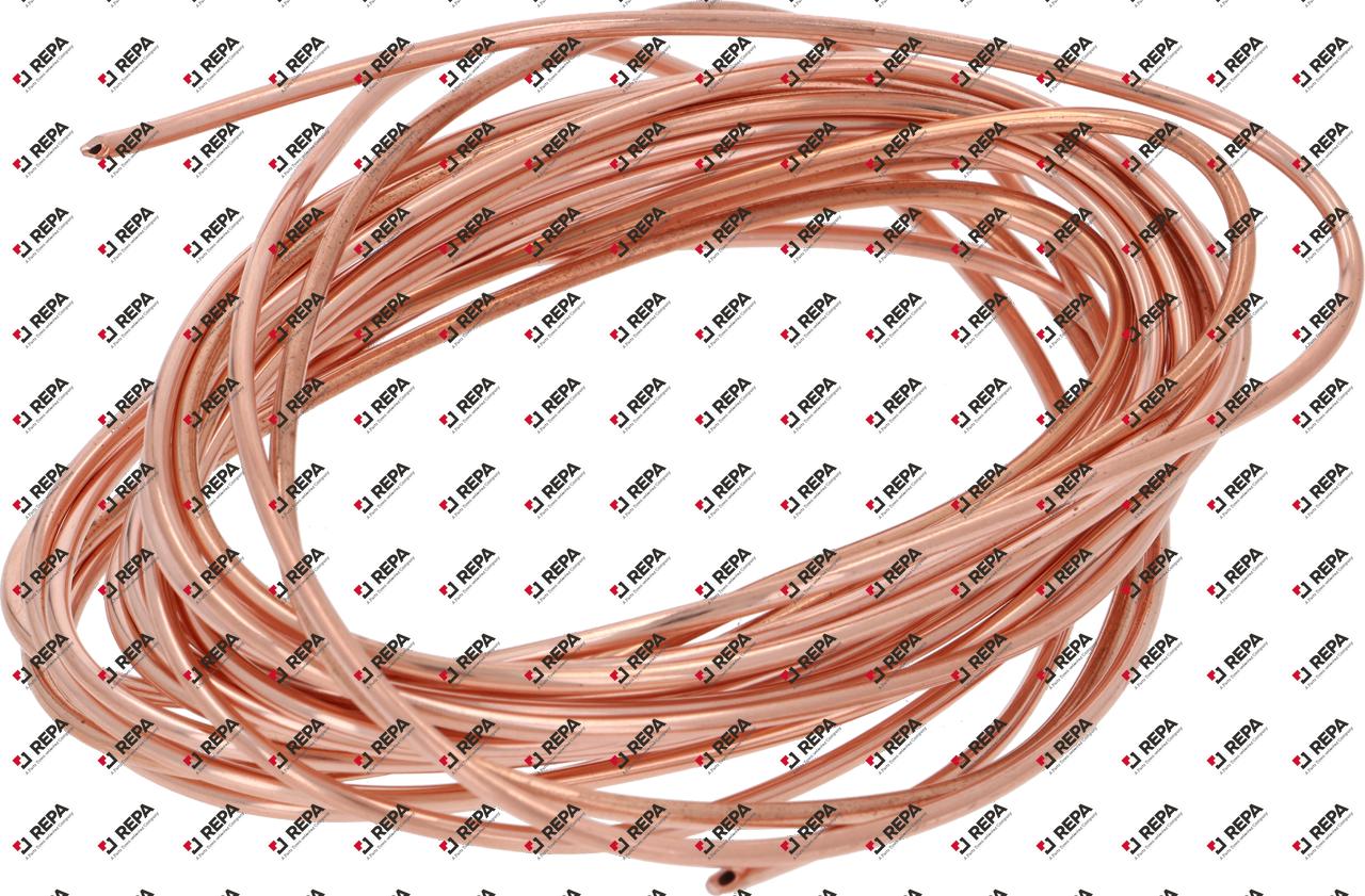 capilaire pijp OD ø 2mm ID ø 1mm L 3300mm koper