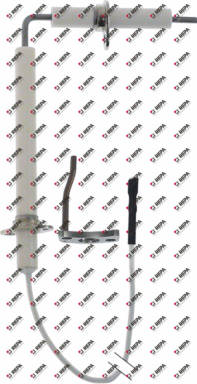 Zündelektrode FL 28mm FB 16mm D1 ø 9mm D2 ø 9mm