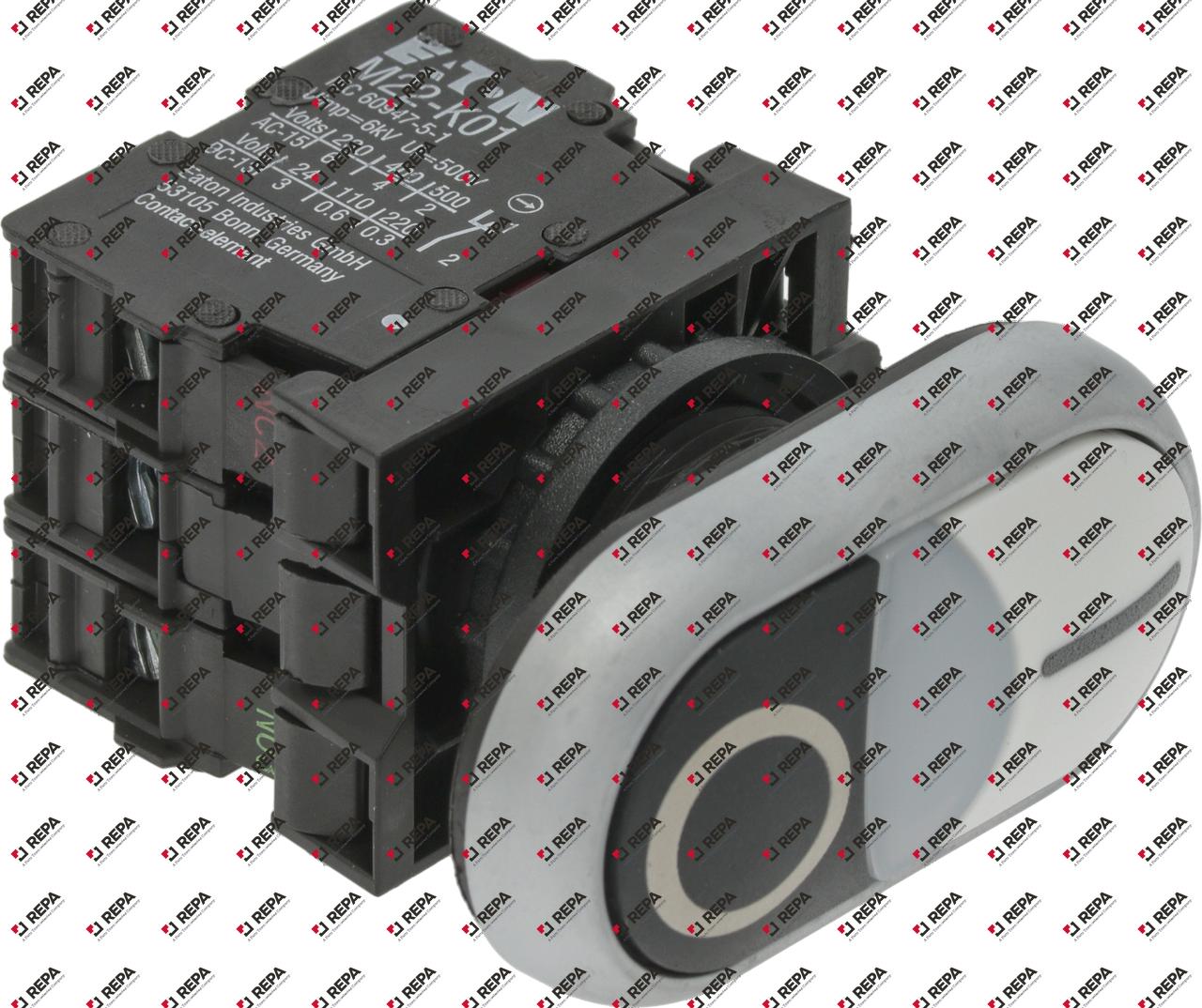 Drucktaster Einbaumaß ø22mm schwarz/weiß