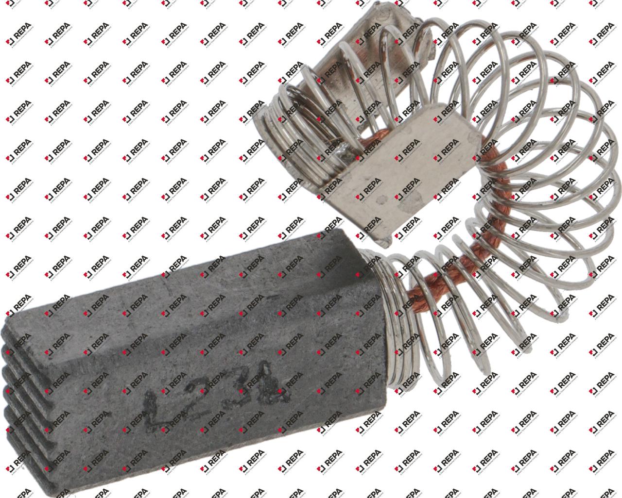 Balai de charbon H 6mm L 18mm lar. 8mm
