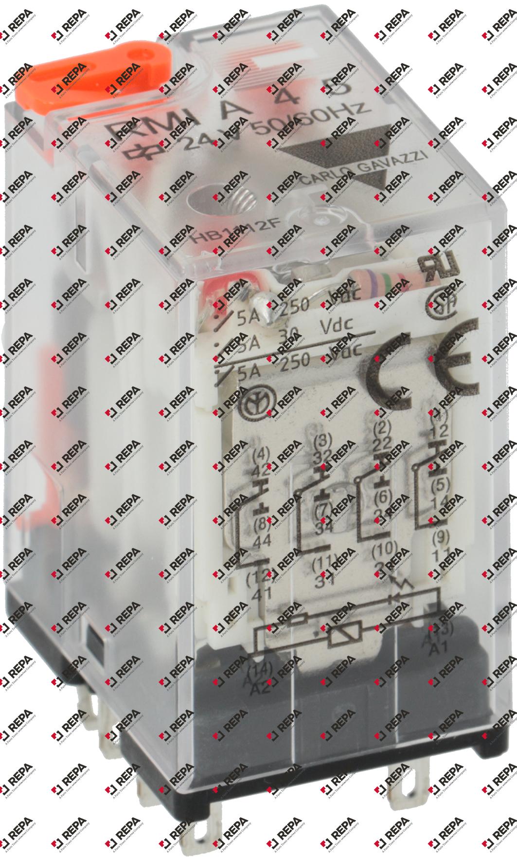 power relays SONG CHUAN 24VAC 5A 4CO connection F2