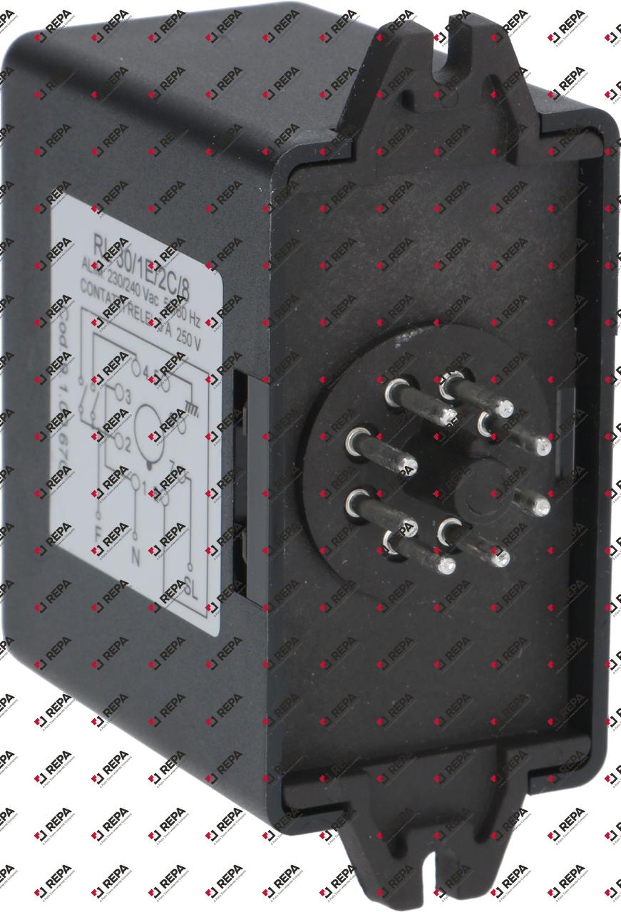 relé de nivel 230V tensión AC 50/60Hz 8 polos 5A