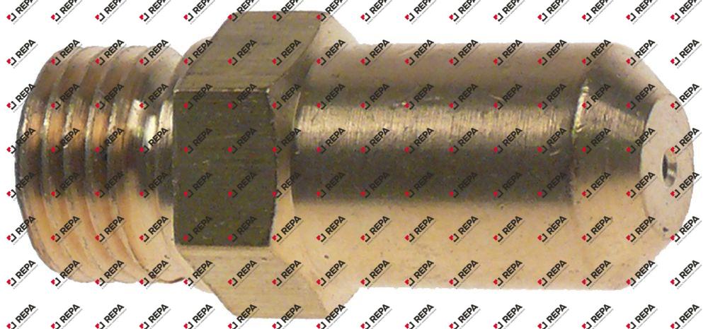 Gasdüse Gewinde M10x1 SW 11 Bohrung ø 1mm L 27mm