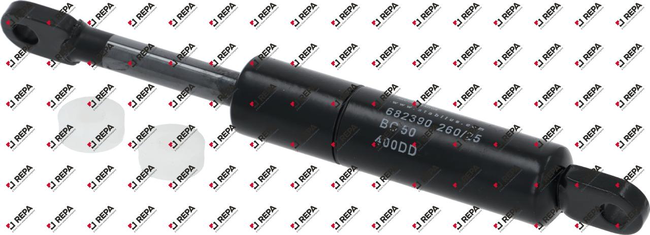 resorte de gas 400N elevación  40mm D1 ø 8mm
