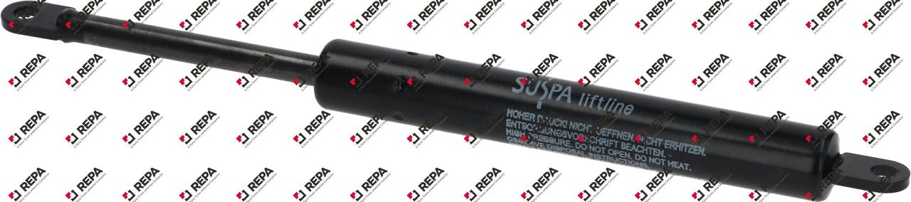 Gasdrukveer 650N stam 60mm LA 226mm gat ø 6,3mm
