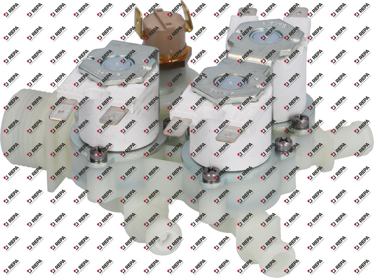 Solenoid valve 4-fold with sensor plastic