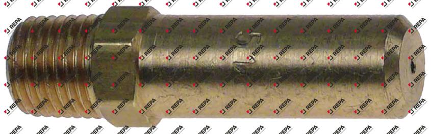 Gasdüse Gewinde 9/16" UNF Bohrung ø 1,6 mm L 42 mm