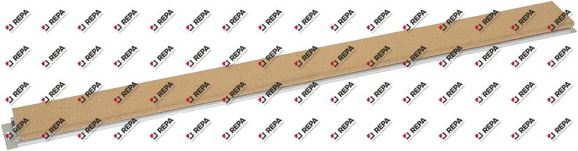 piana refrattaria L 590mm lar. 49mm H 15mm