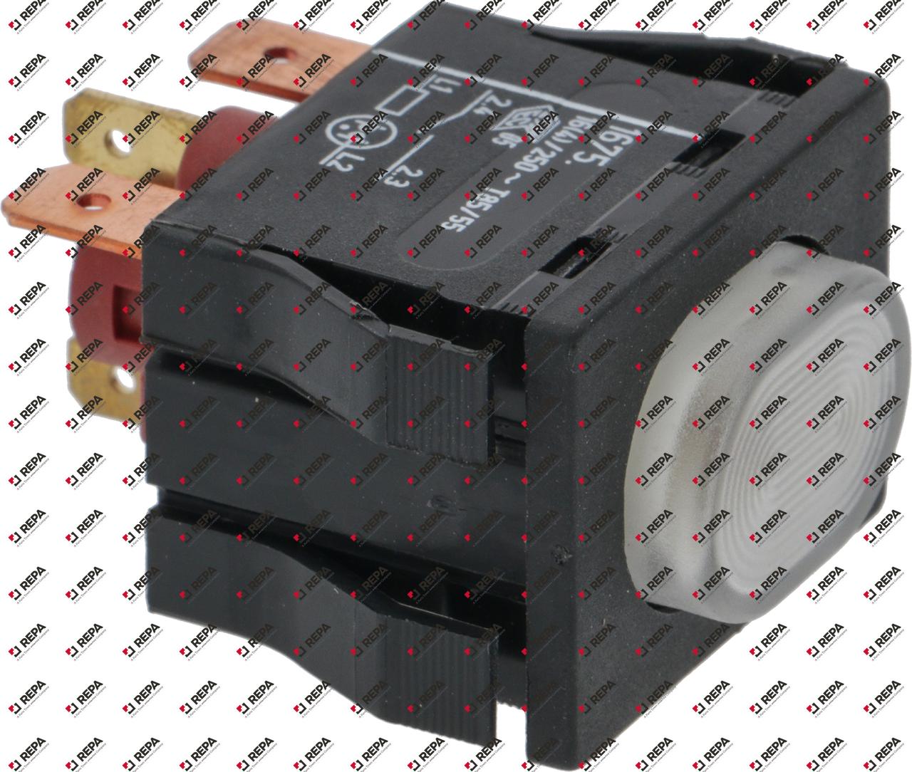 Drucktaster Einbaumaß 30x22mm oval weiß