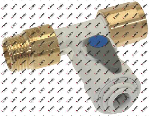 Absperrventil John Guest T-Stück Gewinde 3/8 BSP