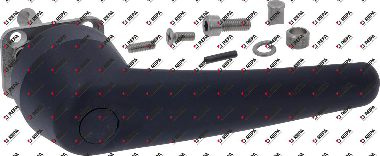 Türgriff für Treibriegelverschluss L 205mm H 65mm