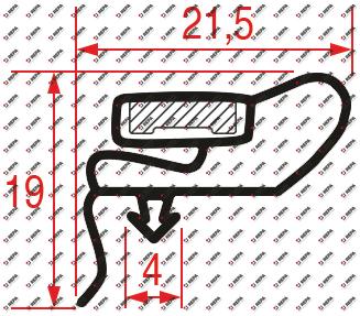 Kältedichtung Profil 9952 B 585mm L 1665mm