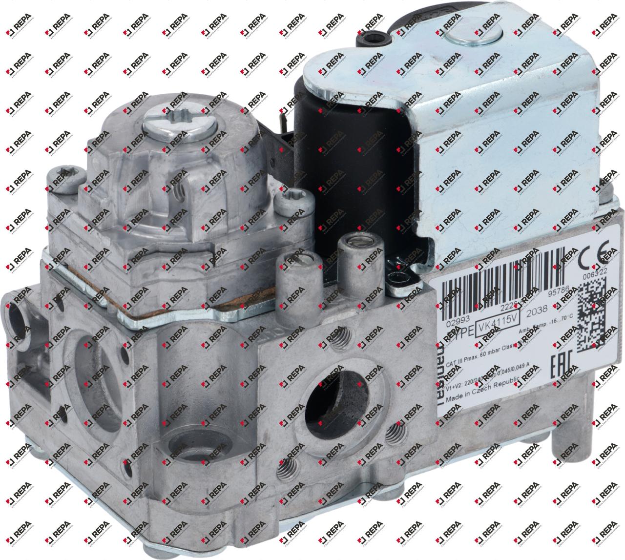 Gasventil Gaseingang 1/2" Gasausgang 1/2" 230V