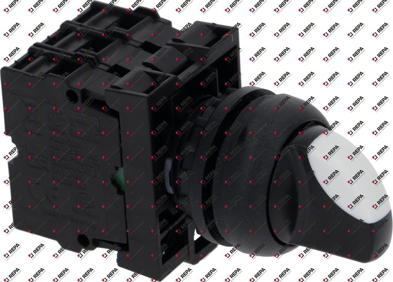 Stellungswähler schwarz 3NO Einbaumaß ø22mm