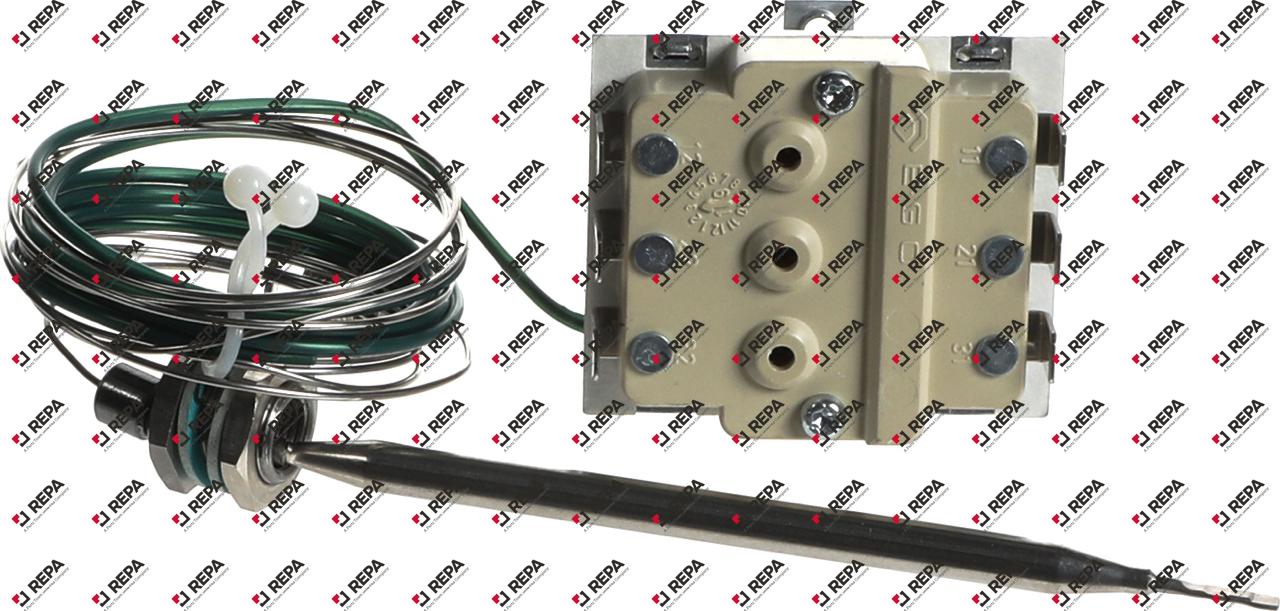 Safety thermostat switch-off temp. 230°C