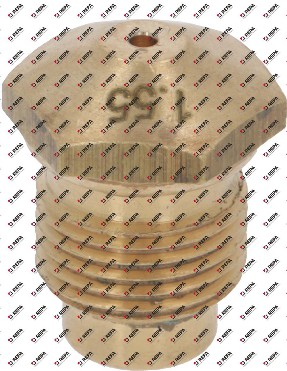 Ugello del gas filetto M12x1 CH 14 foro ø 1,55mm