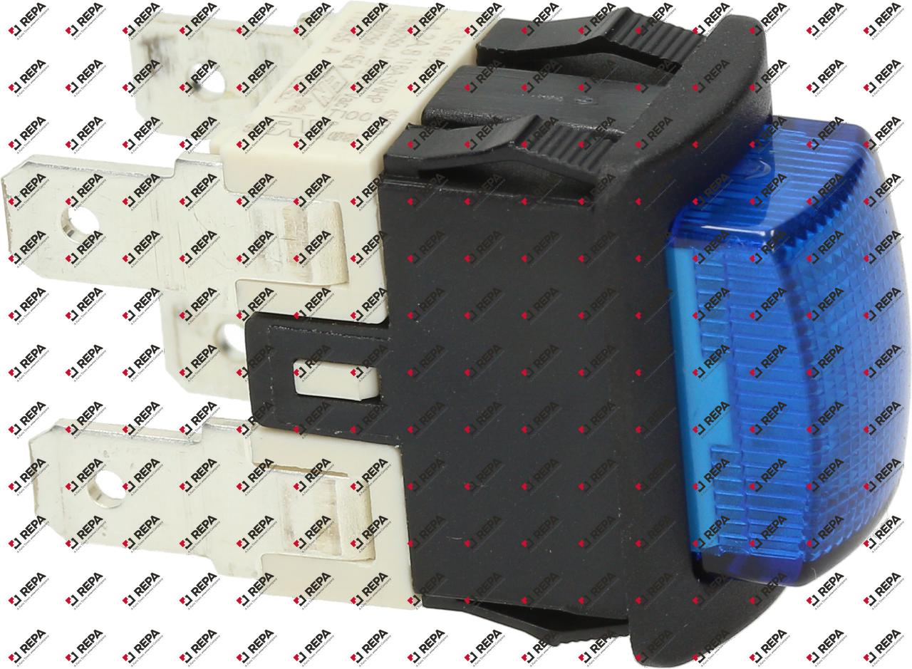 SCHALTER 2-POLIG BLAU 16A 250VEinbaumass 13x20