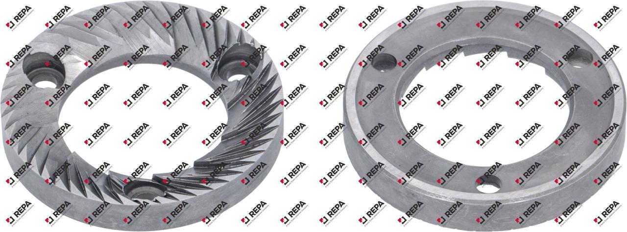 Par de muelas D1 ø 50mm D2 ø 30mm espesor  7,7mm