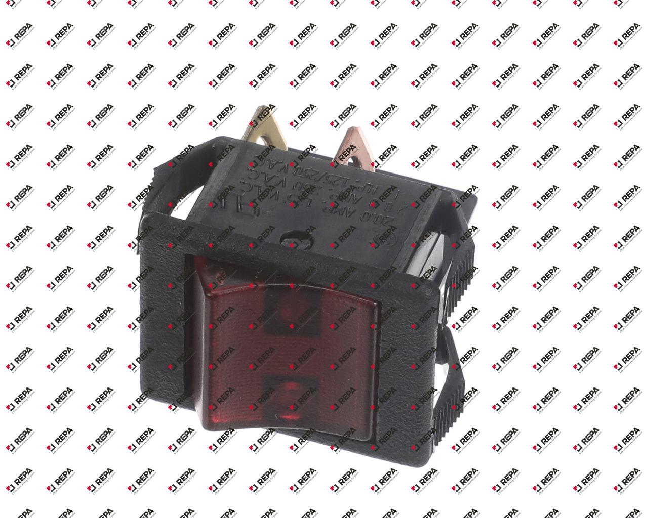 SW,RKR DPDT W/LAMP 120V R