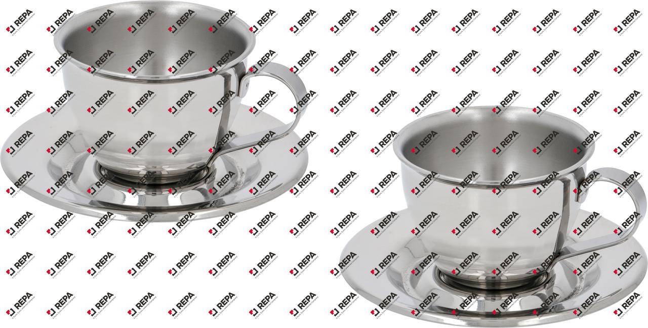 SET 2 KAFFEETASSEN AUS STAHL MOTTA