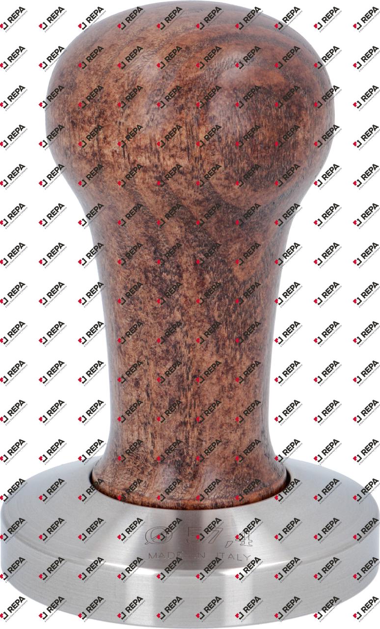 pressacaffè ø 57,4mm marrone legno acciaio inox