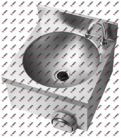 Handwaschbecken B 400 mm T 400 mm Edelstahl