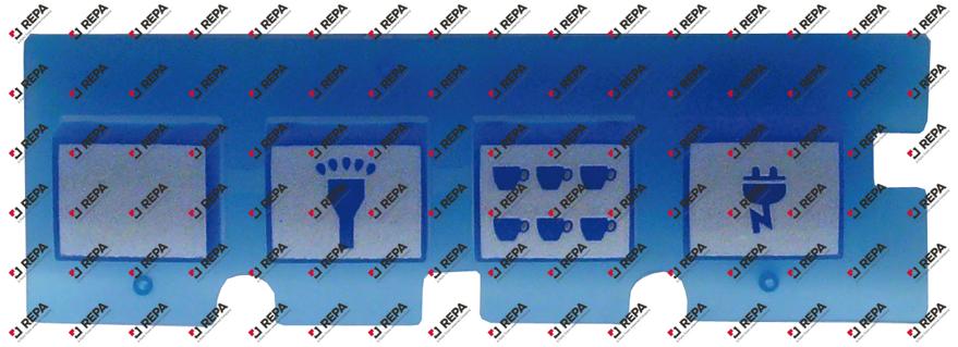 Knoppenstrip L 114mm B 37mm knoppen 4