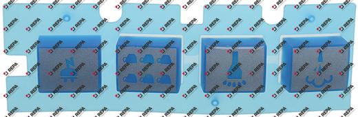 Barrette de touches L 114mm lar. 37mm touches 4