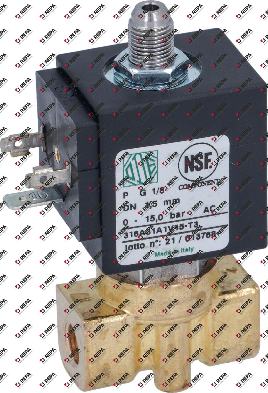 solenoid valve 3-ways 230VAC connection 1/8"