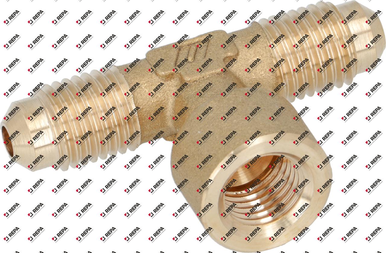 T-stuk aansluiting 1/4" SAE L 49mm koper