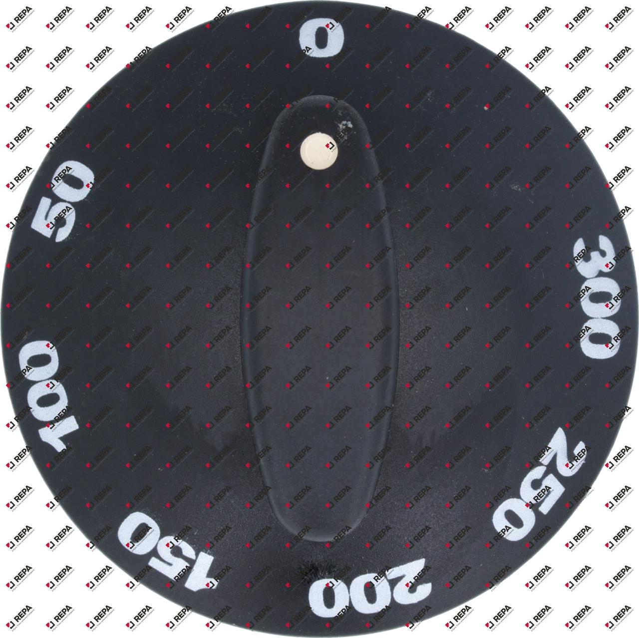 Knob 50-300°C ø 80mm hole ø 6x4.6mm black