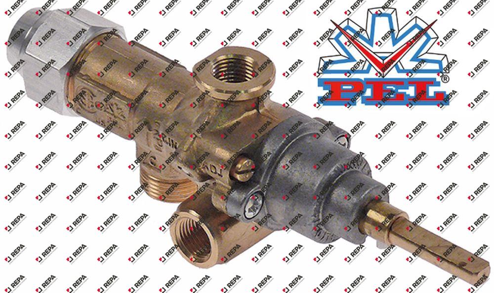 gas tap PEL type 21S gas inlet M15x1 (tube ø 10mm)