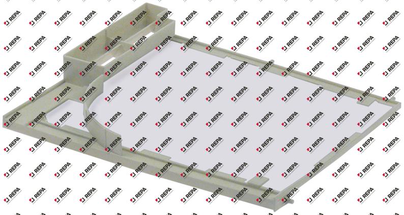 cooking chamber ceiling L 330mm W 278mm H 35mm
