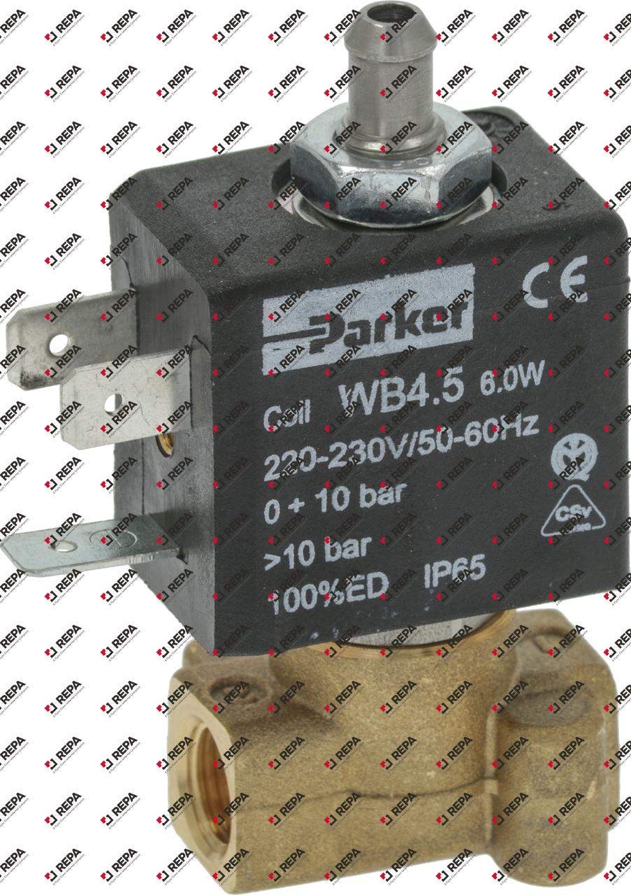 solenoid valve brass 3-ways 230VAC connection 1/8"