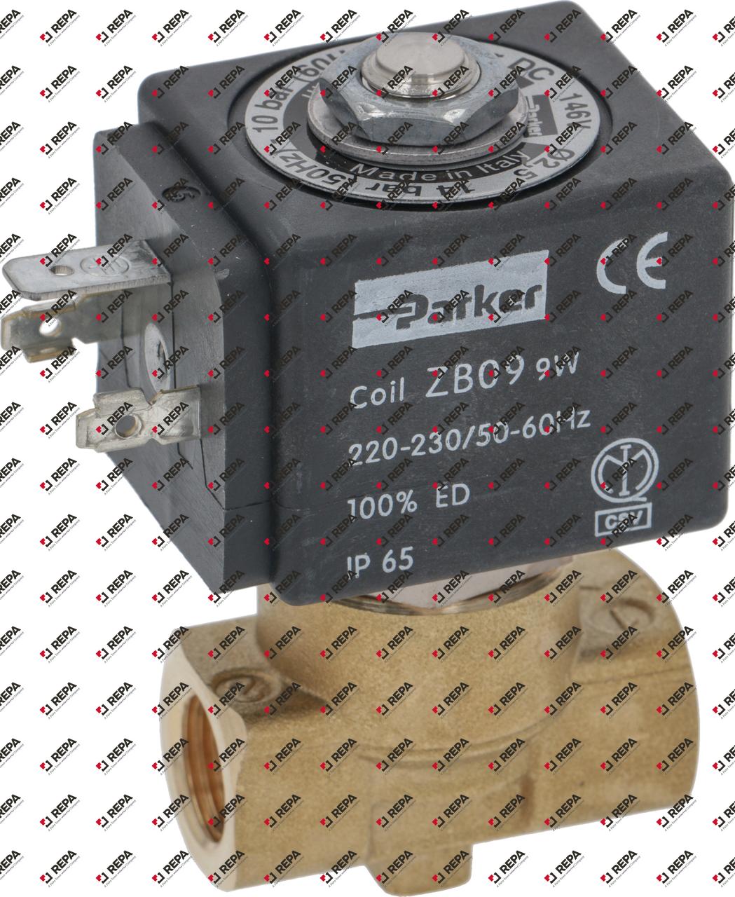 solenoid valve 2-ways 230 VAC inlet 1/4"
