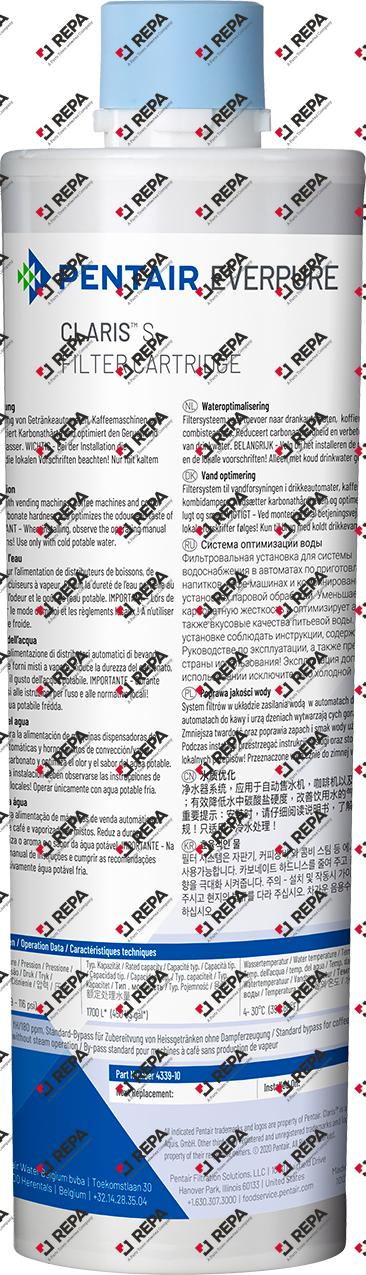 filtro de agua EVERPURE tipo Claris S