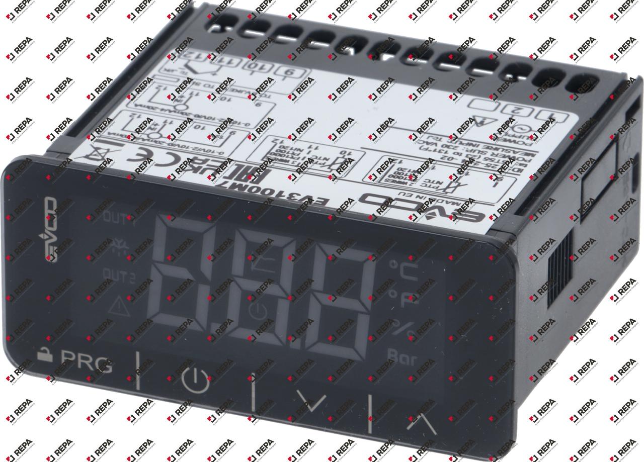 Thermometer 230V mounting measurements 71x29mm