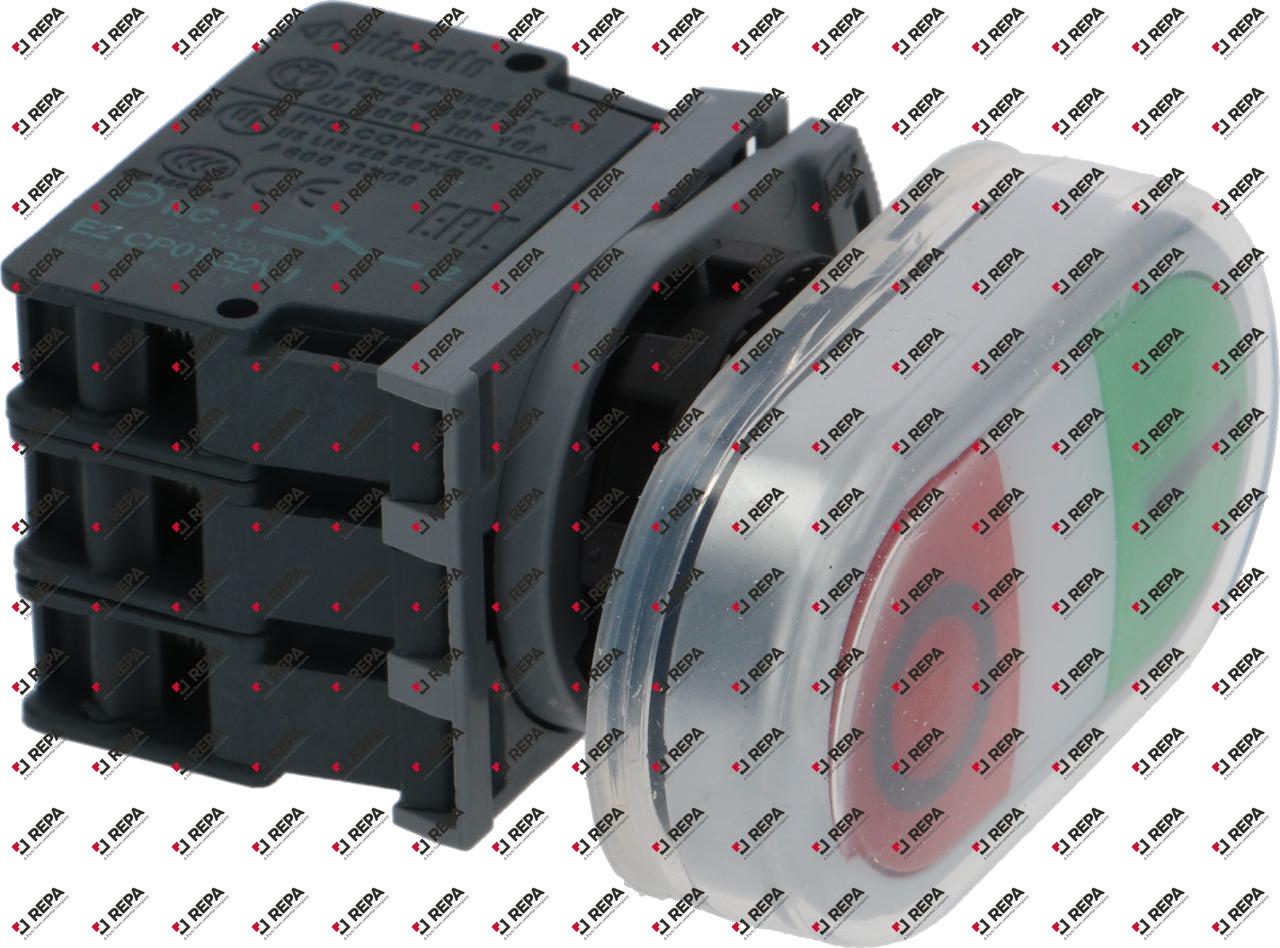Drucktaster Einbaumaß ø22mm rot/grün
